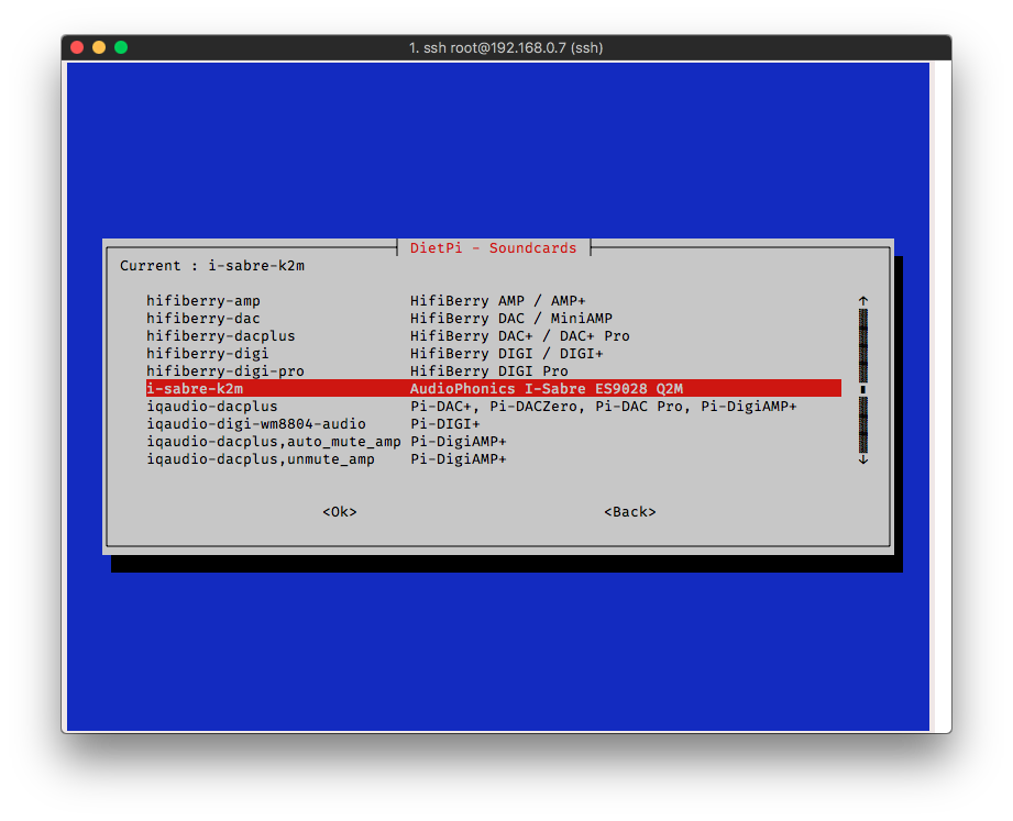 Installation and optimization of “Audiophonics ES9028Q2M”